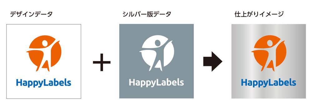 背景にシルバーを印刷したときの見え方