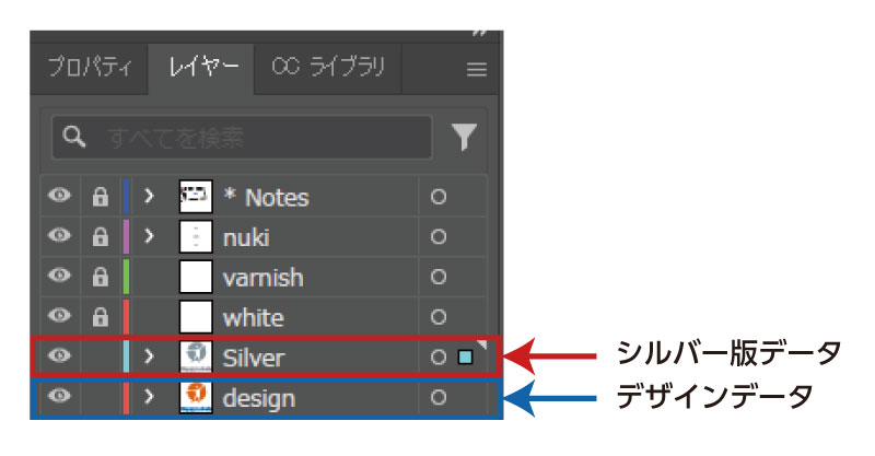 シルバー版レイヤーについて
